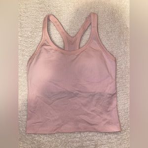 Lululemon ebb to street crop size 4 pink mist